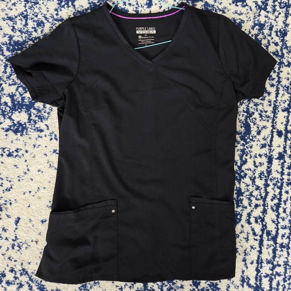 healing hands Tops - Purple Label Black Womens Scrub Top.